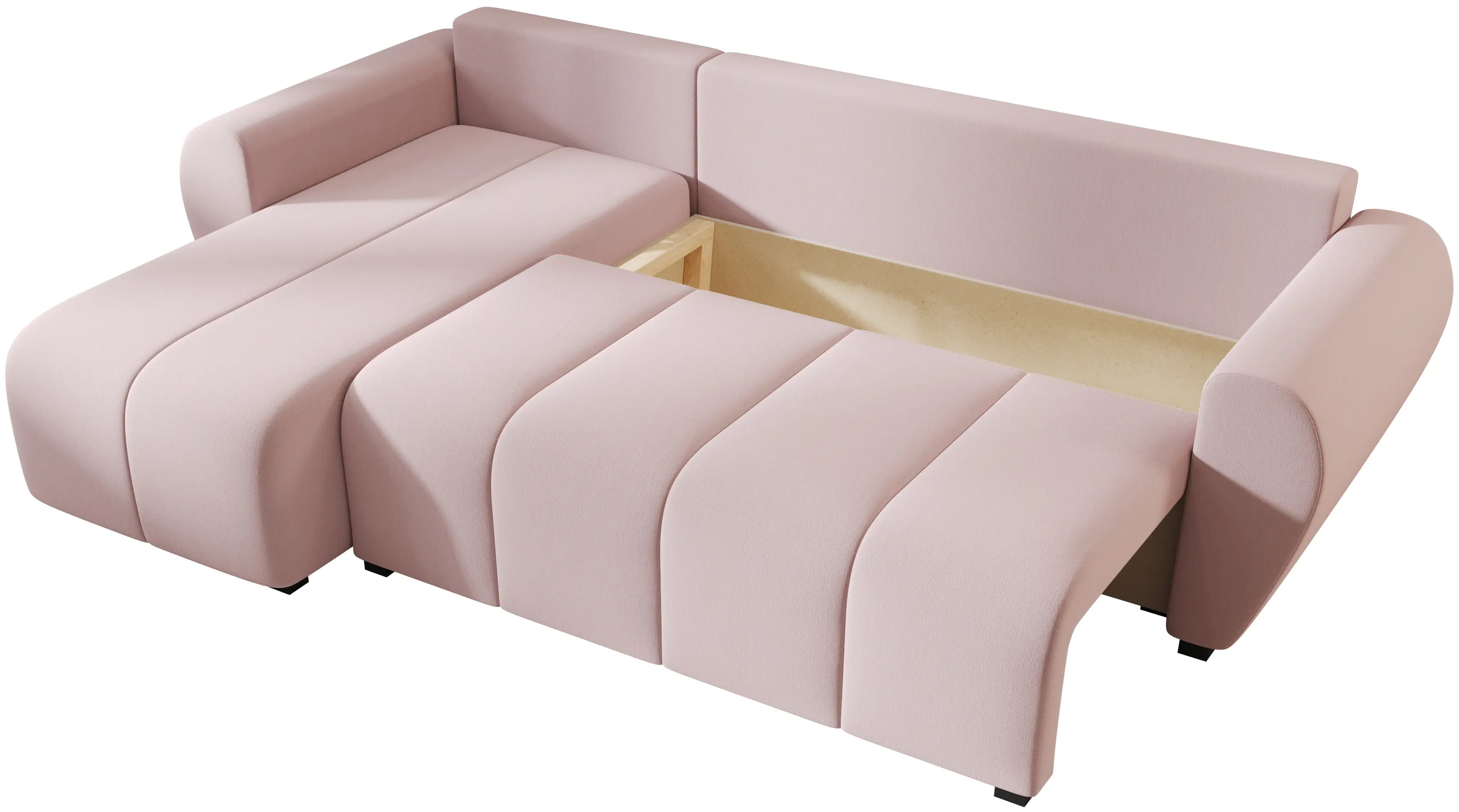 Canapea de colt Space Meble Molisa L Cosmic 14 (Powder Pink)