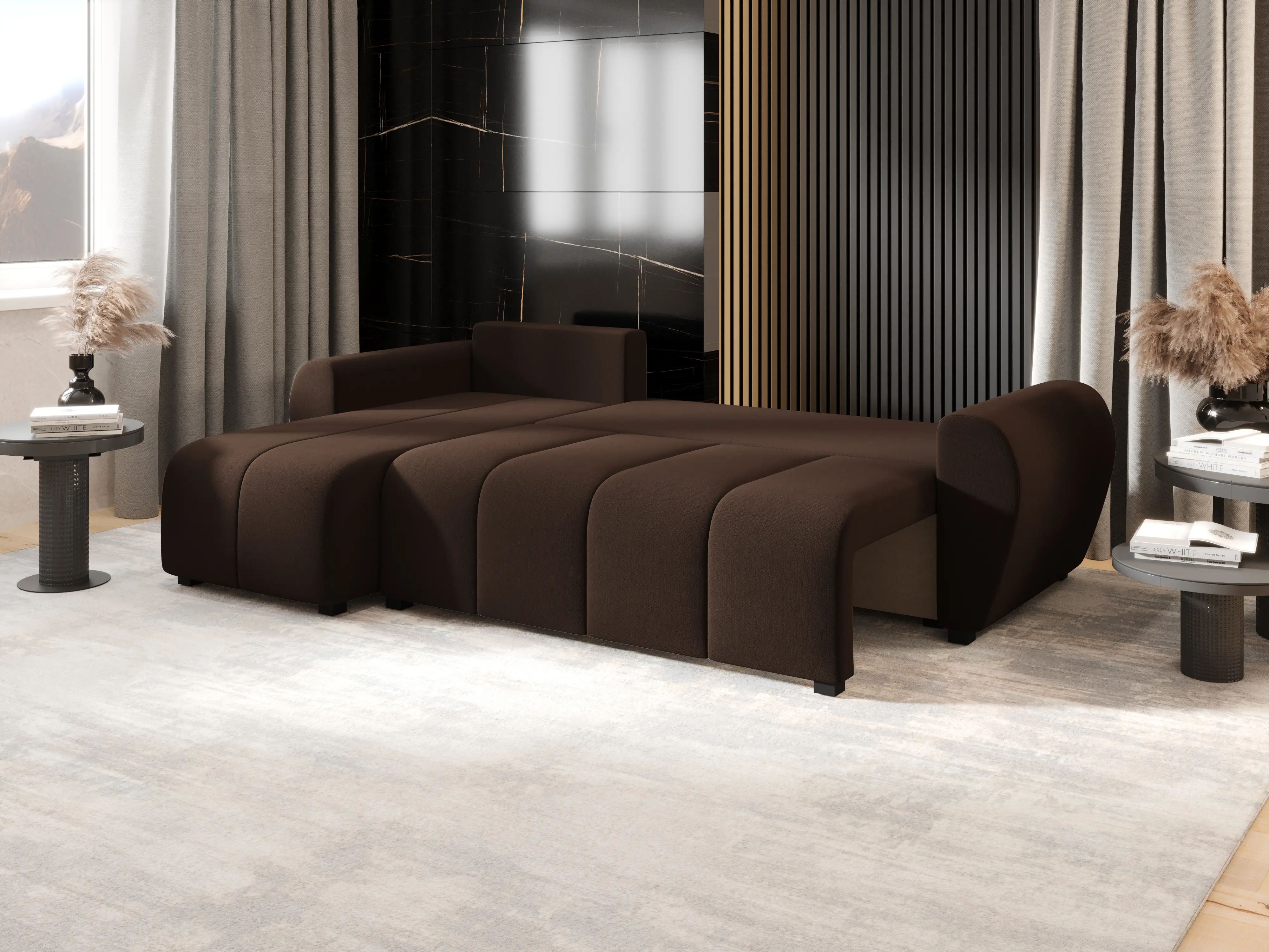 Canapea de colt Space Meble Molisa L Cosmic 800 (Brown)