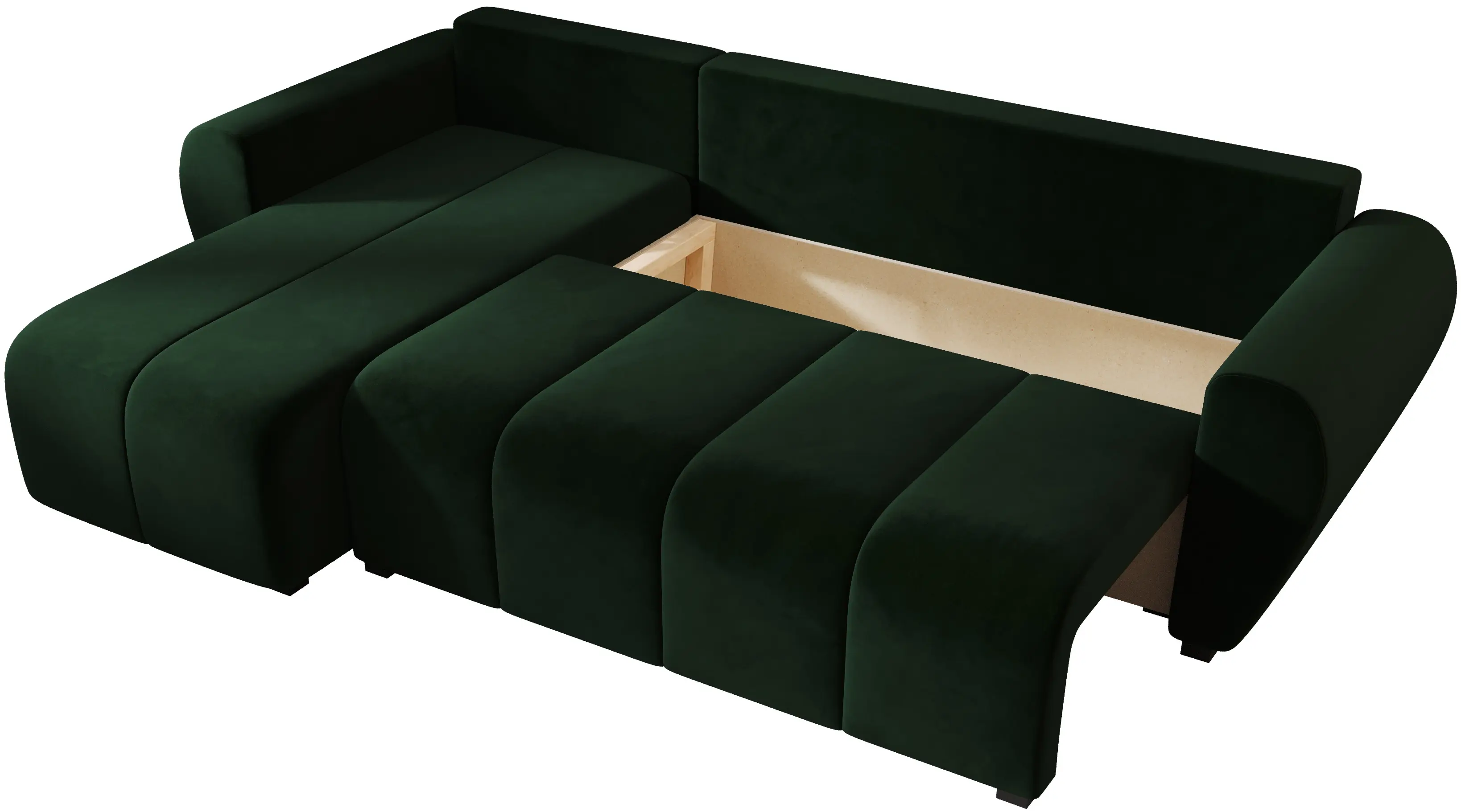 Canapea de colt Space Meble Molisa L Itaka 10 (Green Dark)