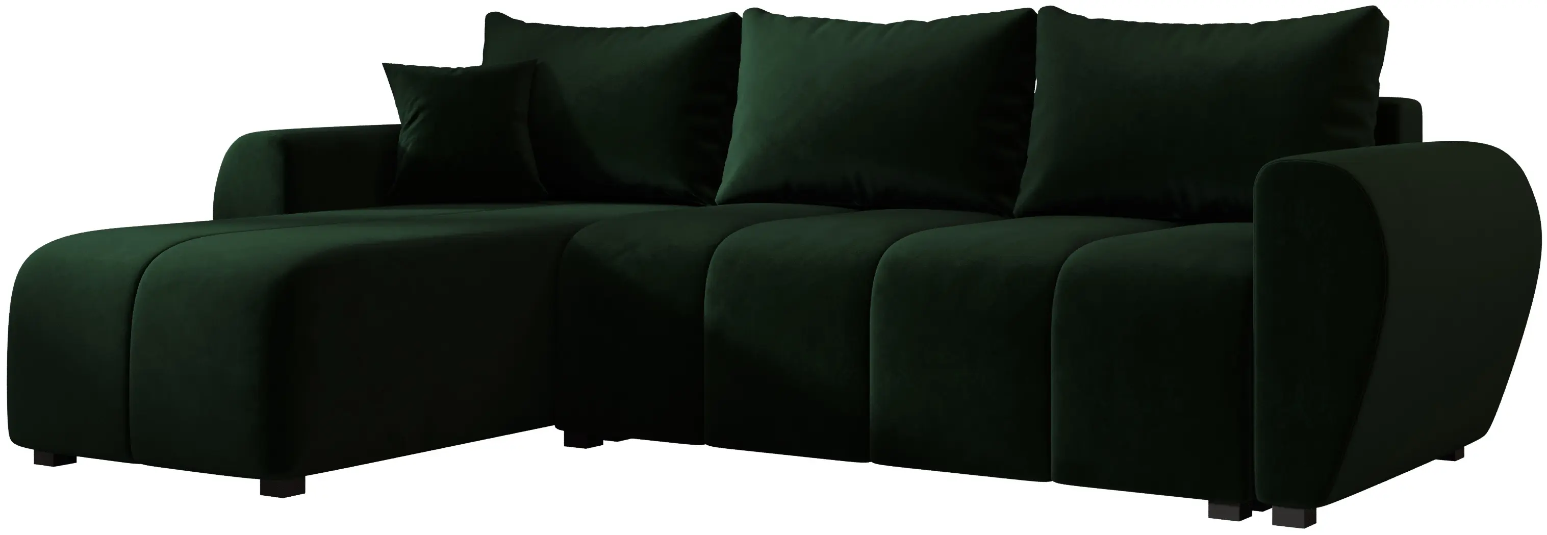 Canapea de colt Space Meble Molisa L Itaka 10 (Green Dark)