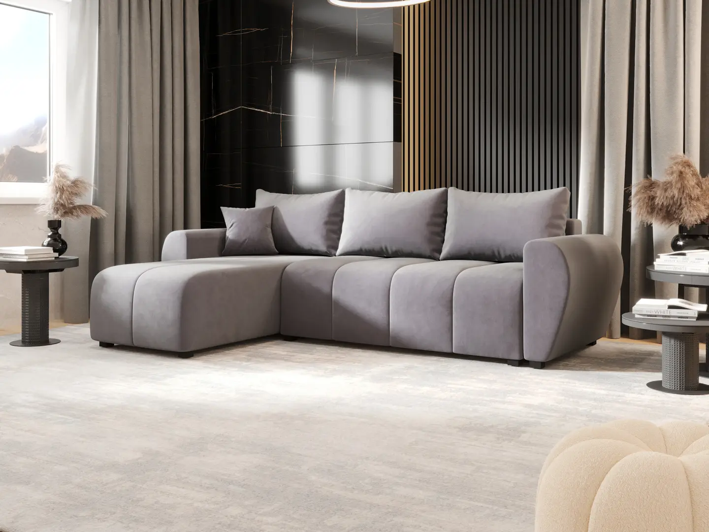 Диван угловой Space Meble Molisa L Itaka 50 (Gray Light)