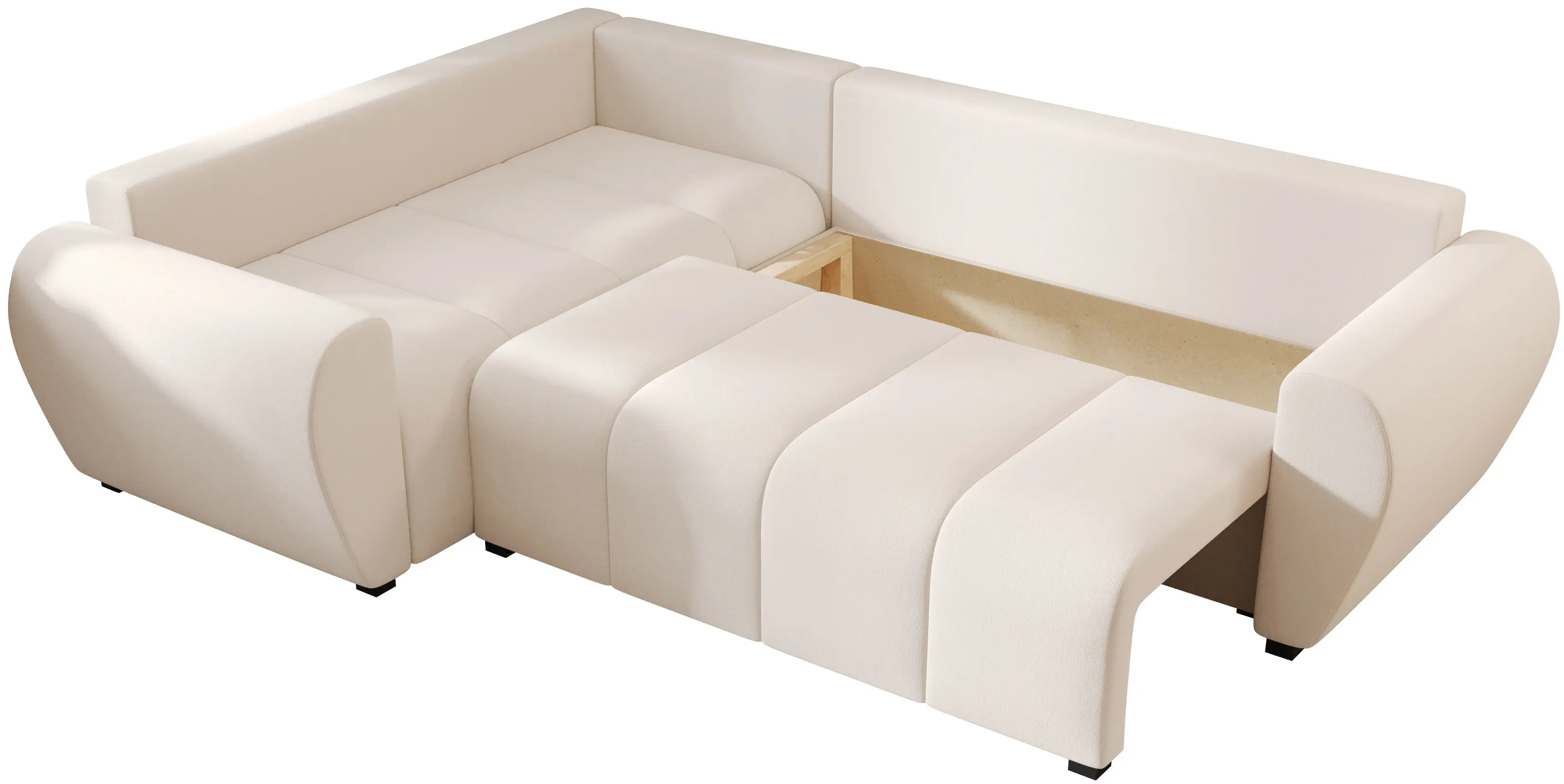 Canapea de colt Space Meble Molisa L Plus Cosmic 10 (Cream)