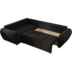 Диван угловой Space Meble Molisa L Plus Cosmic 100 (Black) Thumb