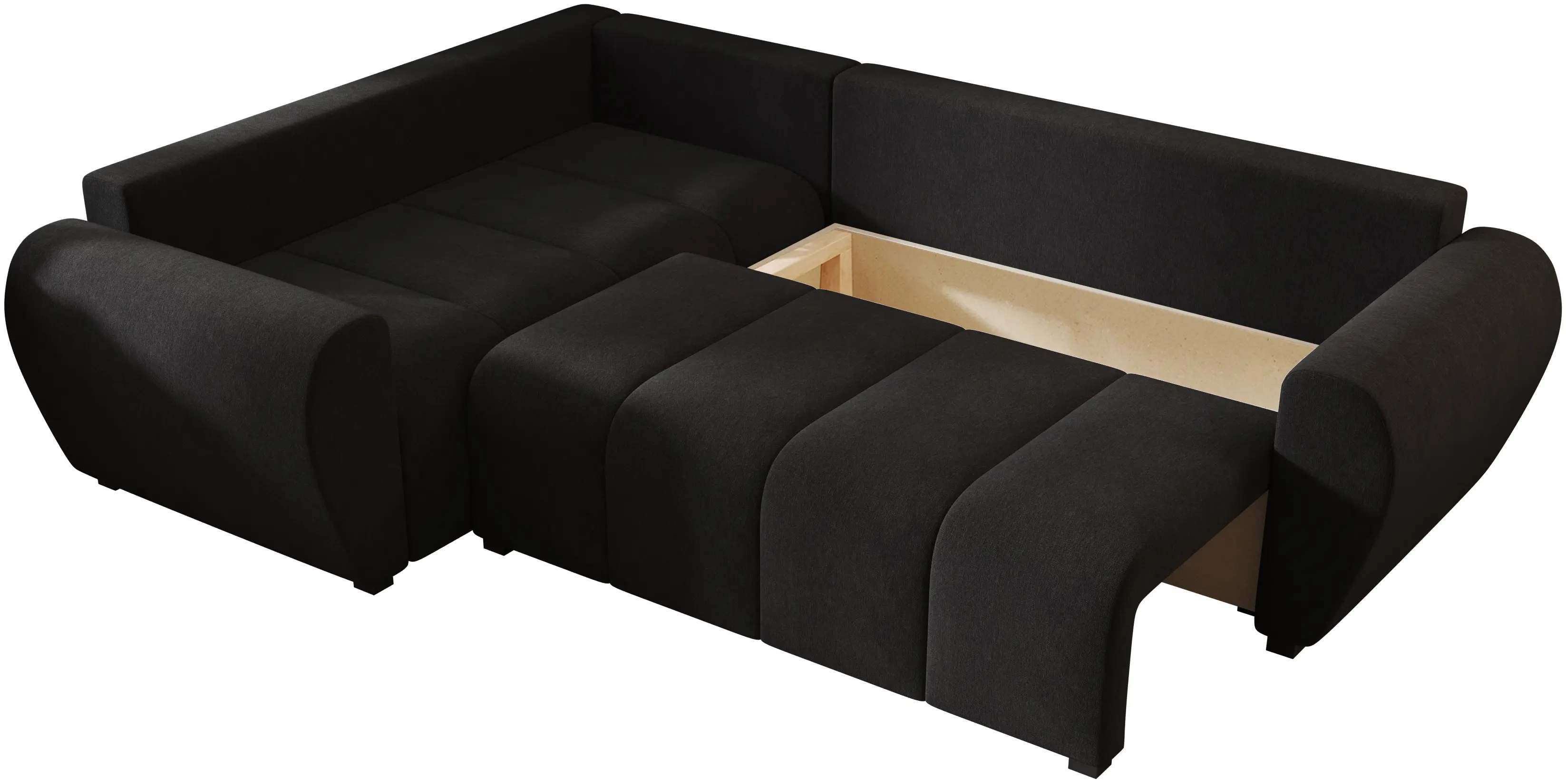 Диван угловой Space Meble Molisa L Plus Cosmic 100 (Black)