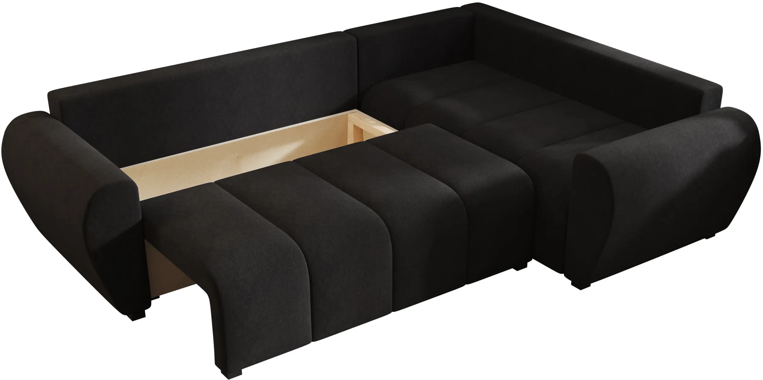 Canapea de colt Space Meble Molisa L Plus Cosmic 100 Right (Black) - 5