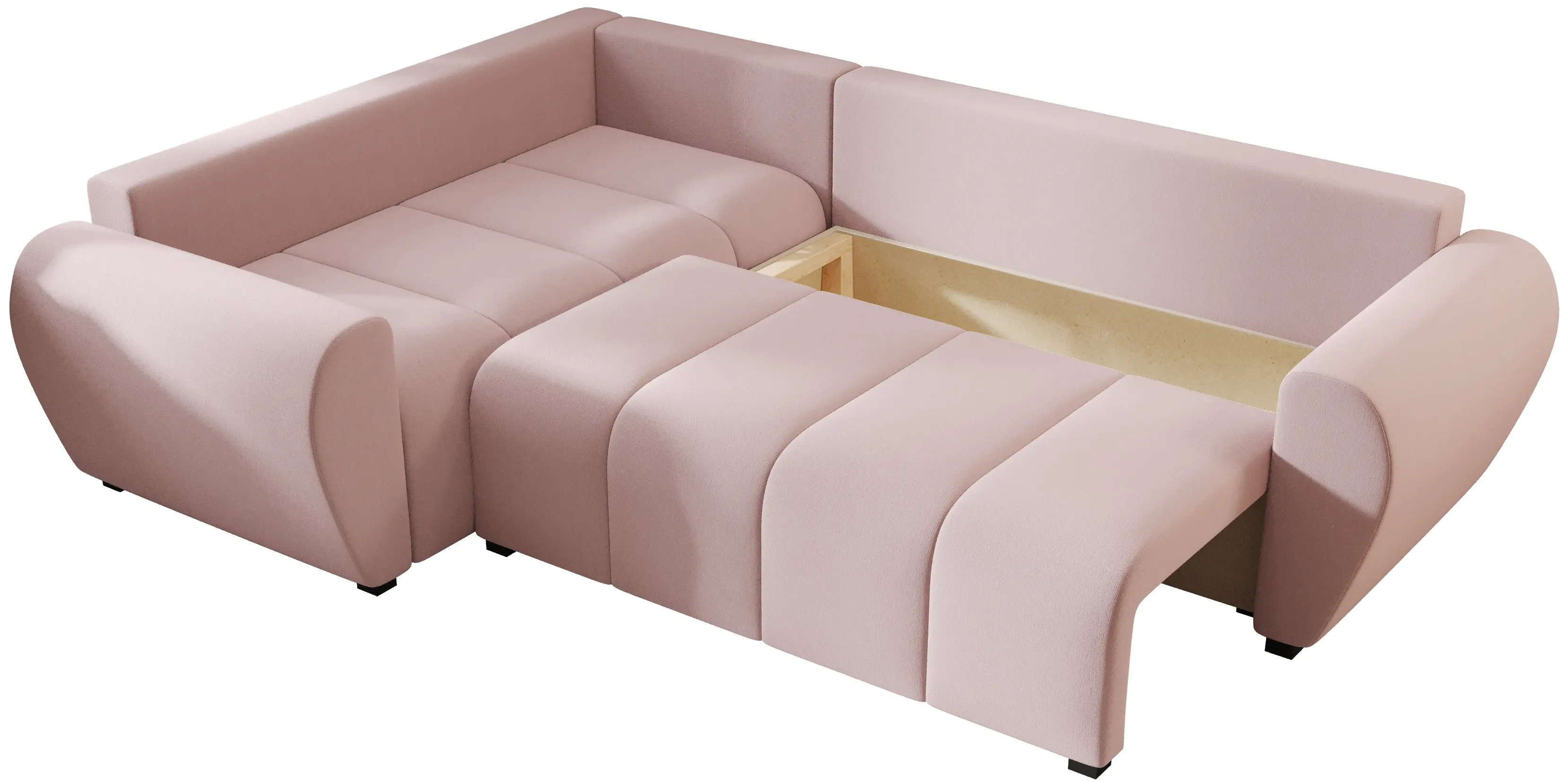 Диван угловой Space Meble Molisa L Plus Cosmic 14 (Powder Pink)