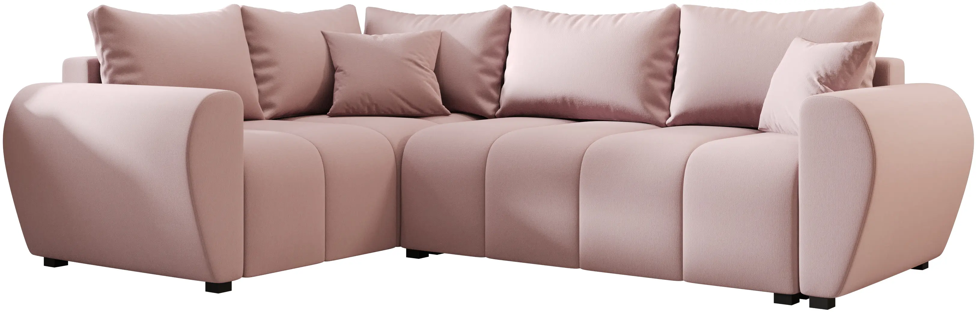 Диван угловой Space Meble Molisa L Plus Cosmic 14 (Powder Pink)