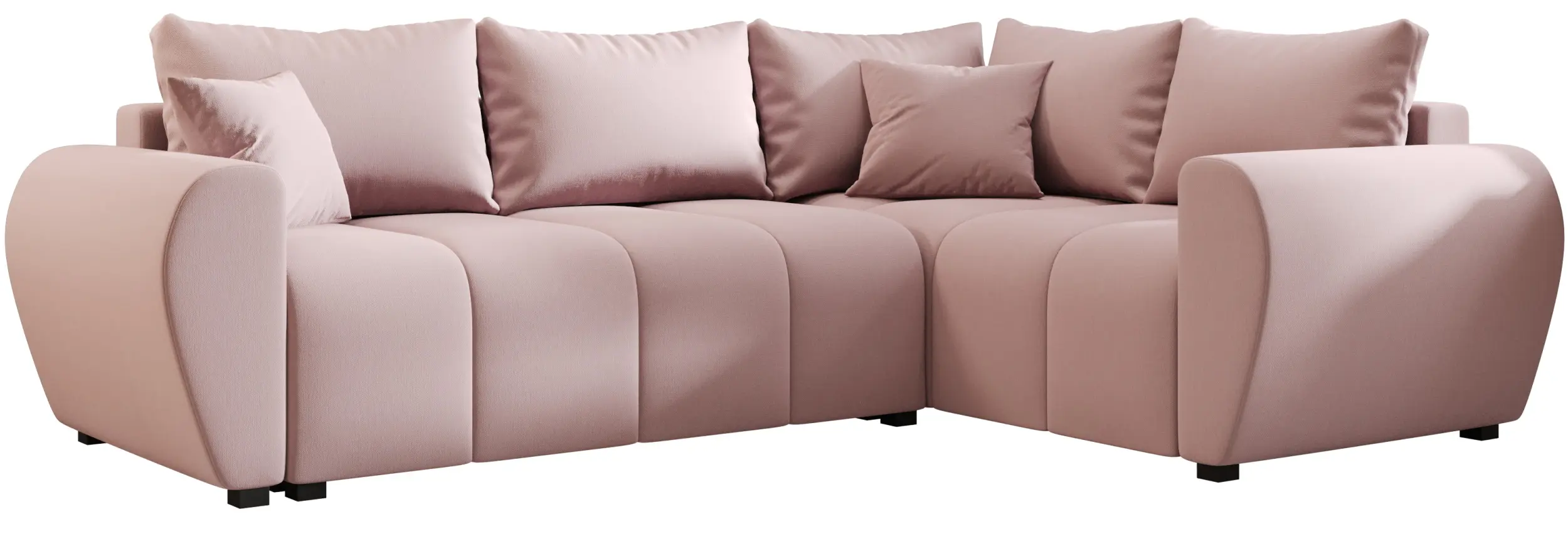 Canapea de colt Space Meble Molisa L Plus Cosmic 14 Right (Powder Pink) - 2
