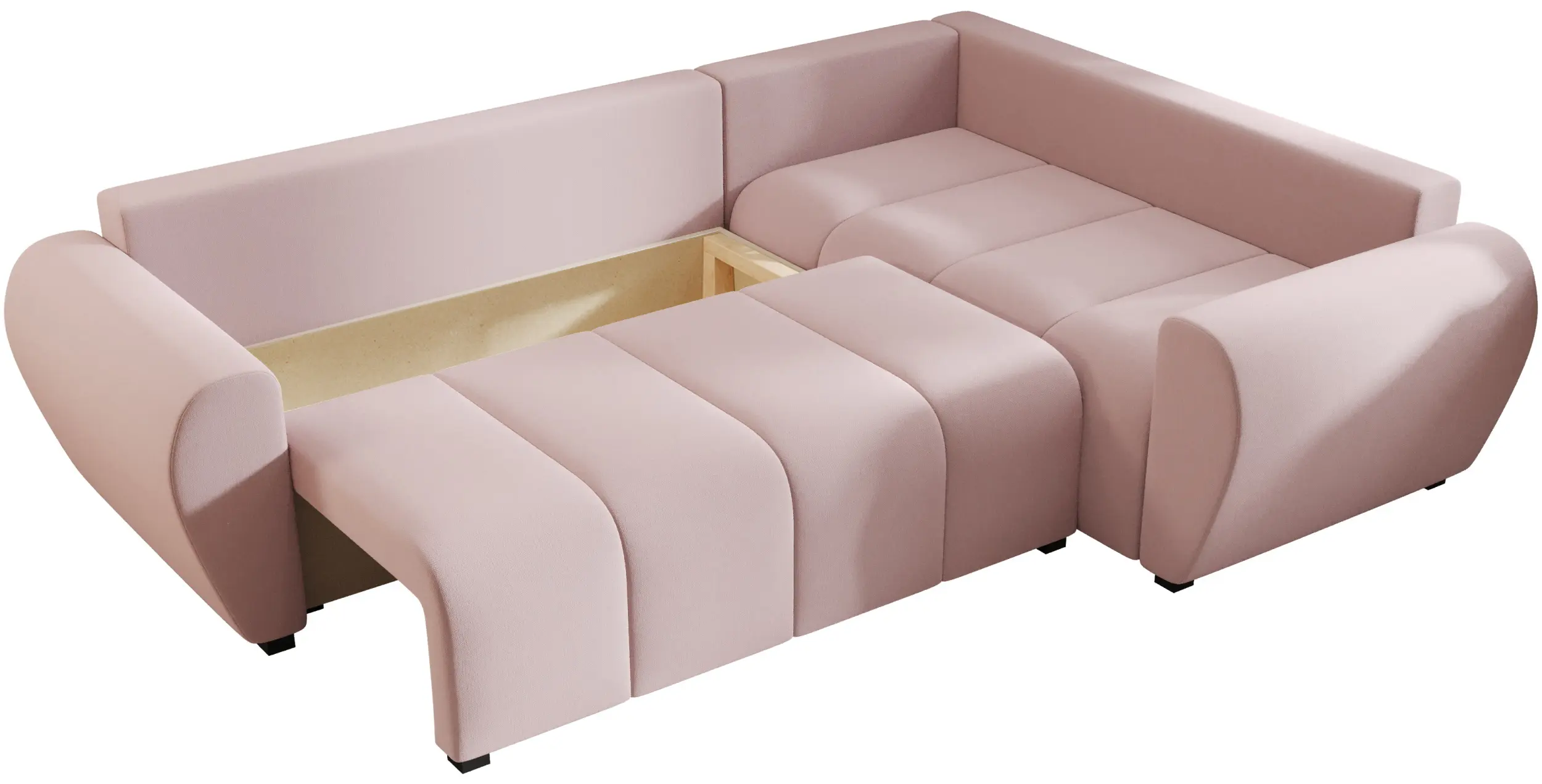 Canapea de colt Space Meble Molisa L Plus Cosmic 14 Right (Powder Pink) - 5