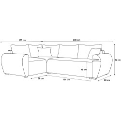 Диван угловой Space Meble Molisa L Plus Cosmic 160 (Gray) Thumb