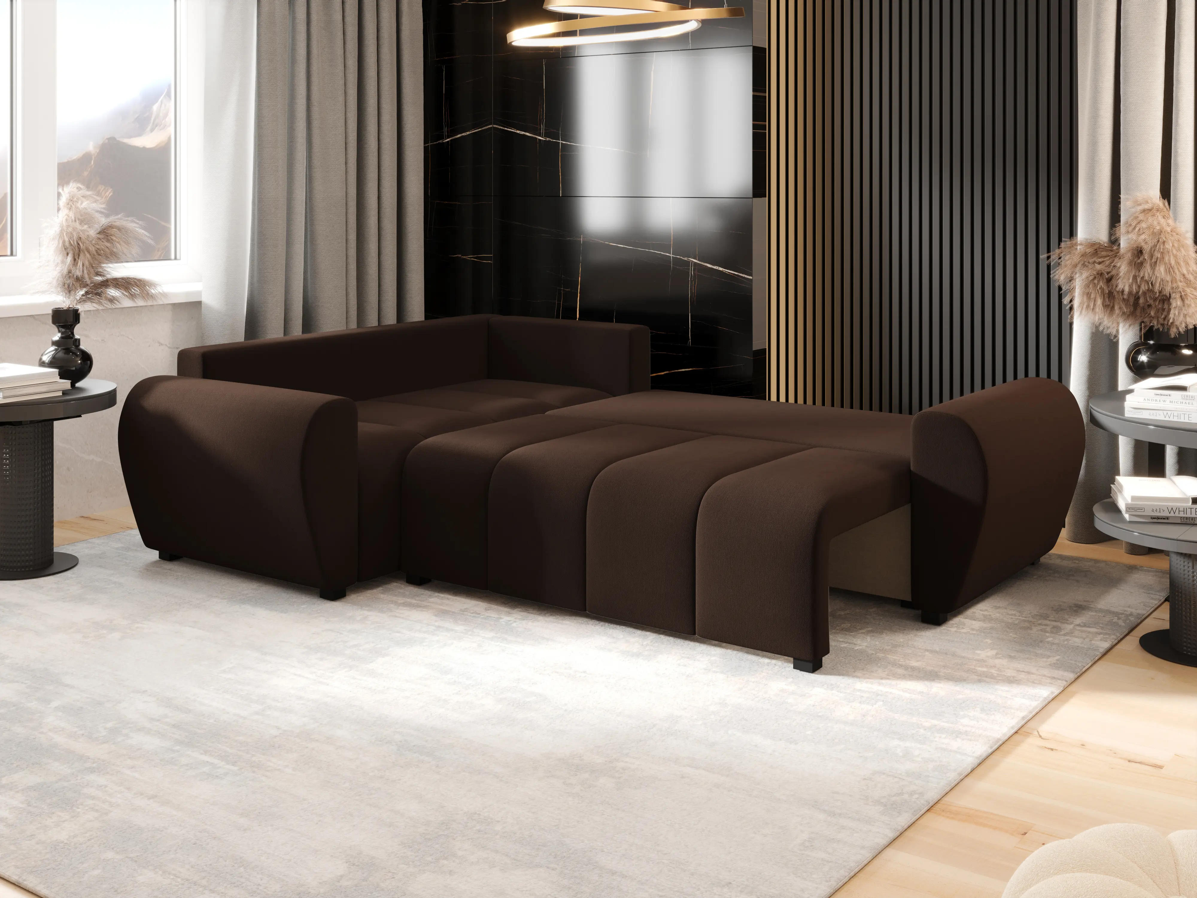 Canapea de colt Space Meble Molisa L Plus Cosmic 800 (Brown)