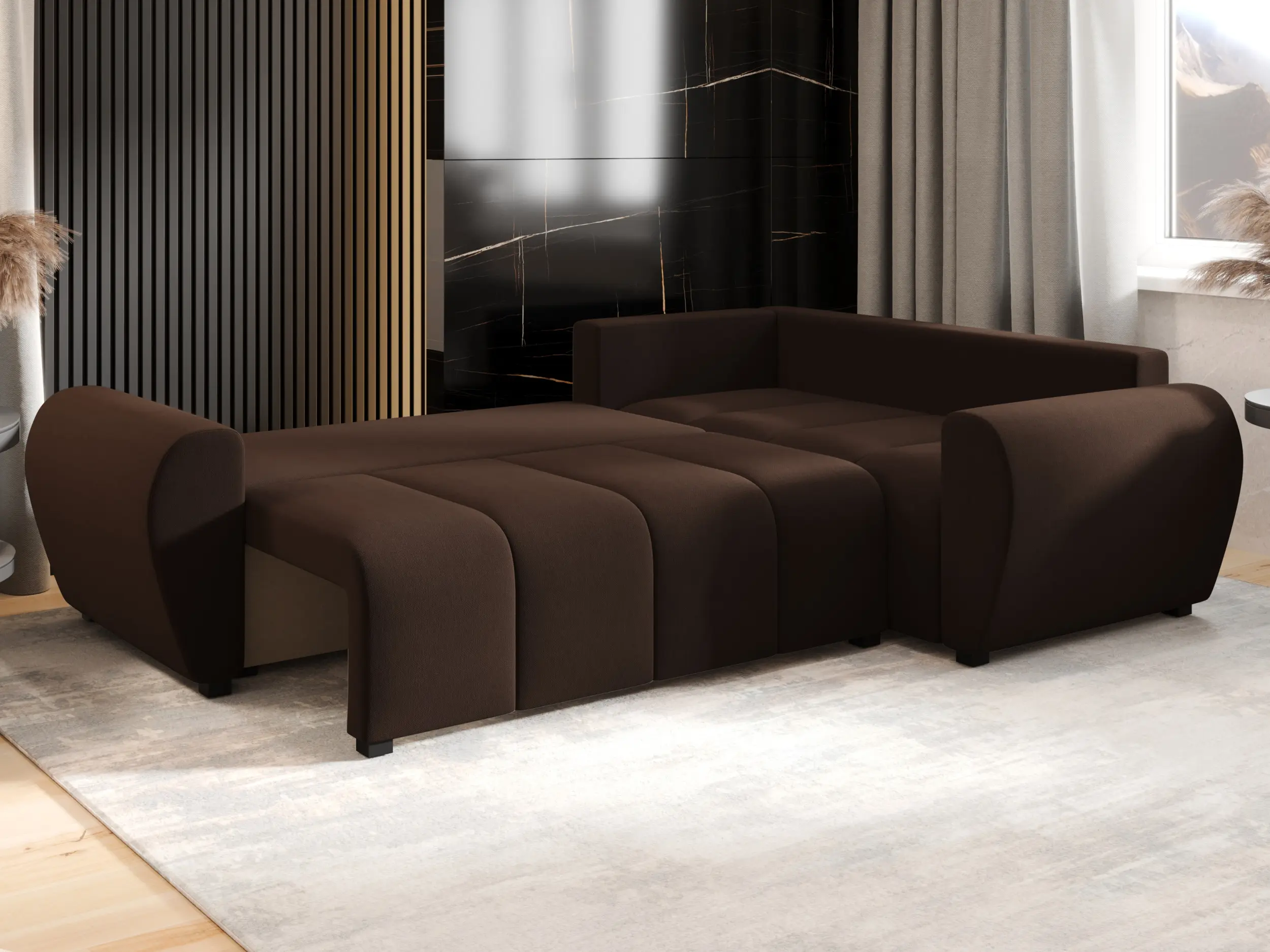 Canapea de colt Space Meble Molisa L Plus Cosmic 800 Right (Brown) - 7
