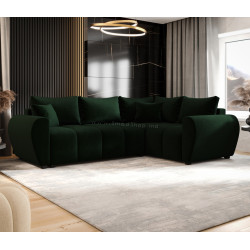 Canapea de colt Space Meble Molisa L Plus Itaka 10 Right (Dark Green)