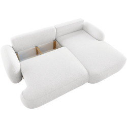 Canapea de colt Space Meble Molly L Terra Frotte 0 (White) Thumb