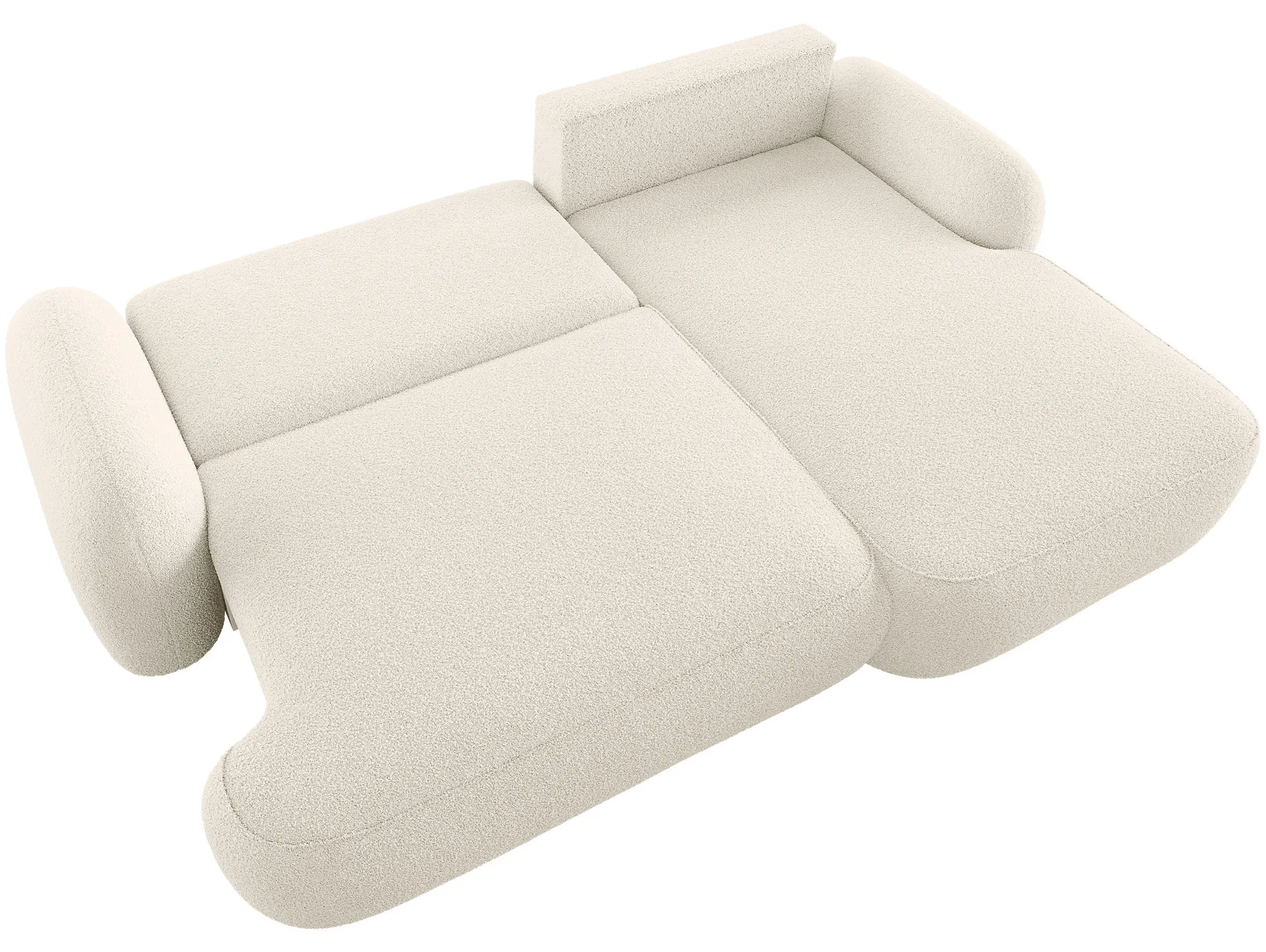 Canapea de colt Space Meble Molly L Terra Frotte 1 (Cream) - 5