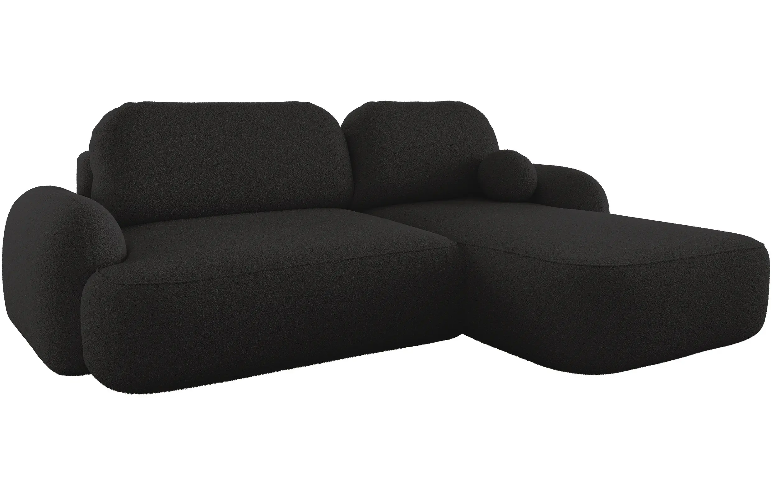 Canapea de colt Space Meble Molly L Terra Frotte 14 (Black) - 2
