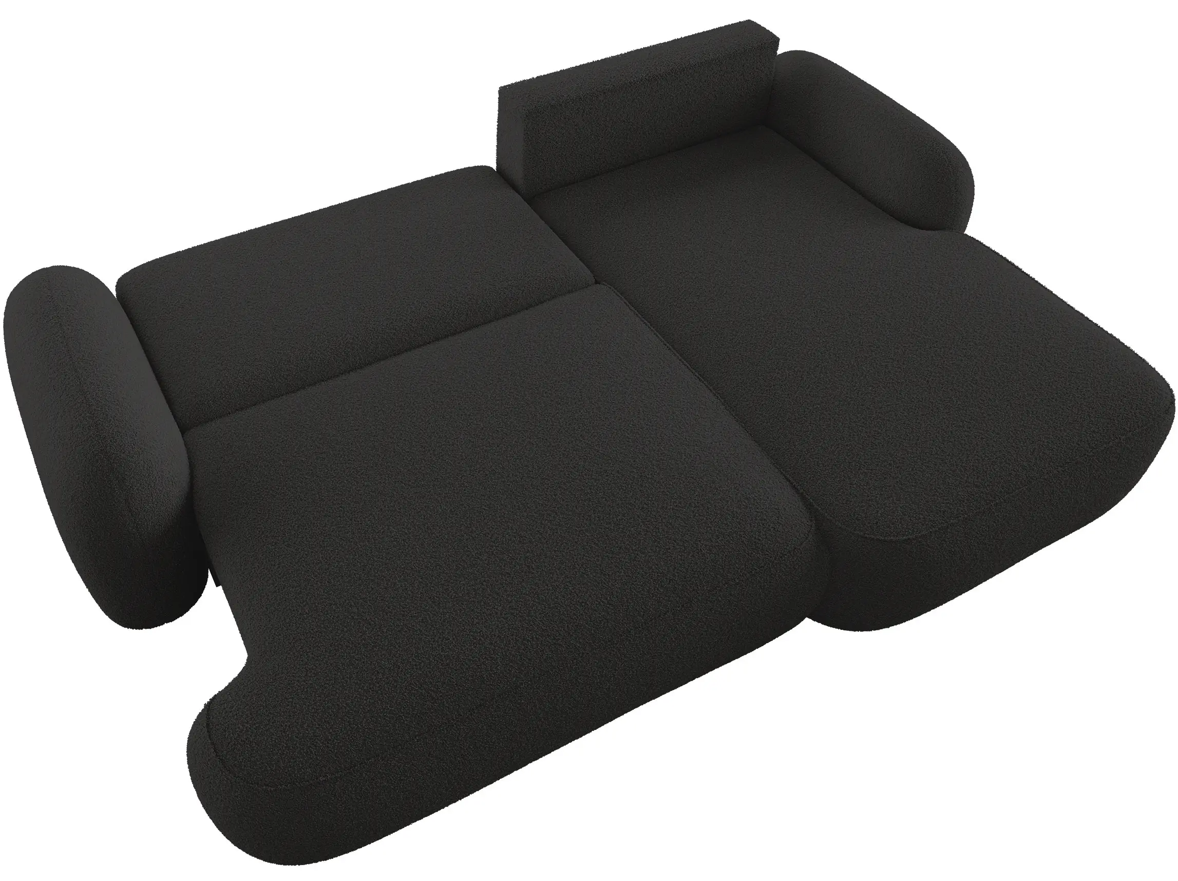 Canapea de colt Space Meble Molly L Terra Frotte 14 (Black) - 3