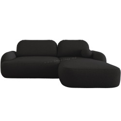 Canapea de colt Space Meble Molly L Terra Frotte 14 (Black)