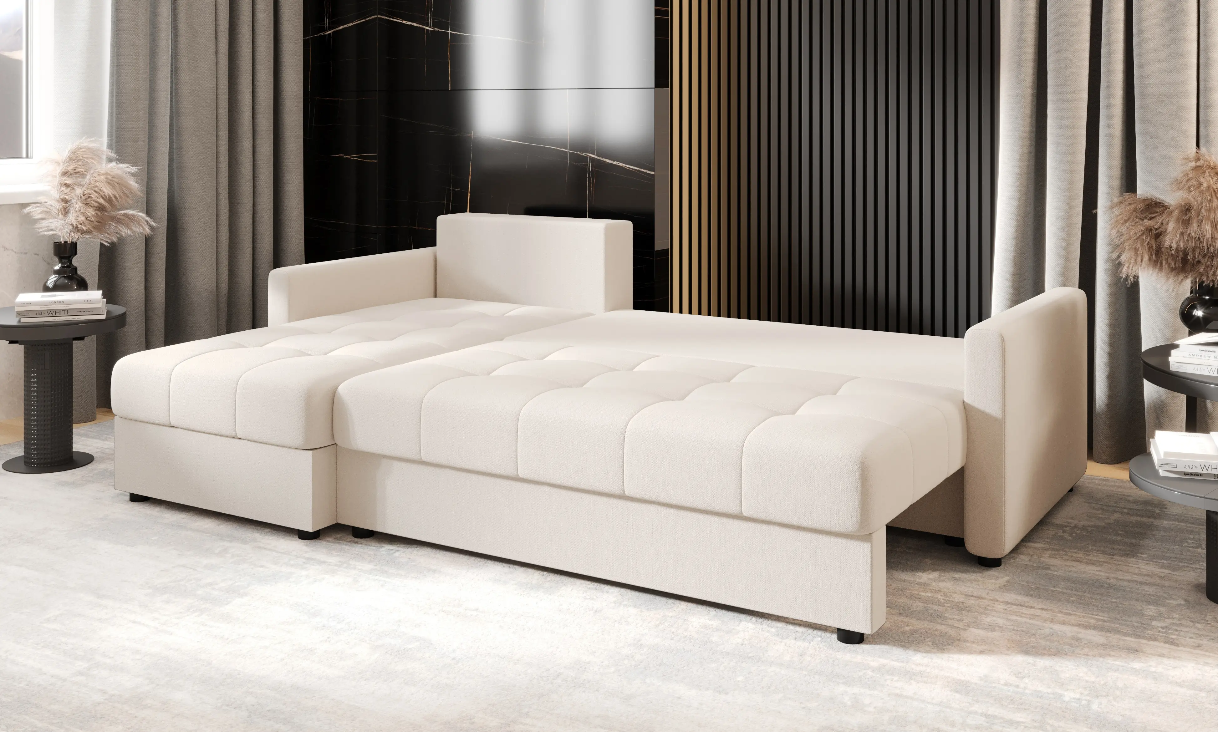 Canapea de colt Space Meble Mos L Bis Cosmic 10 (Cream)