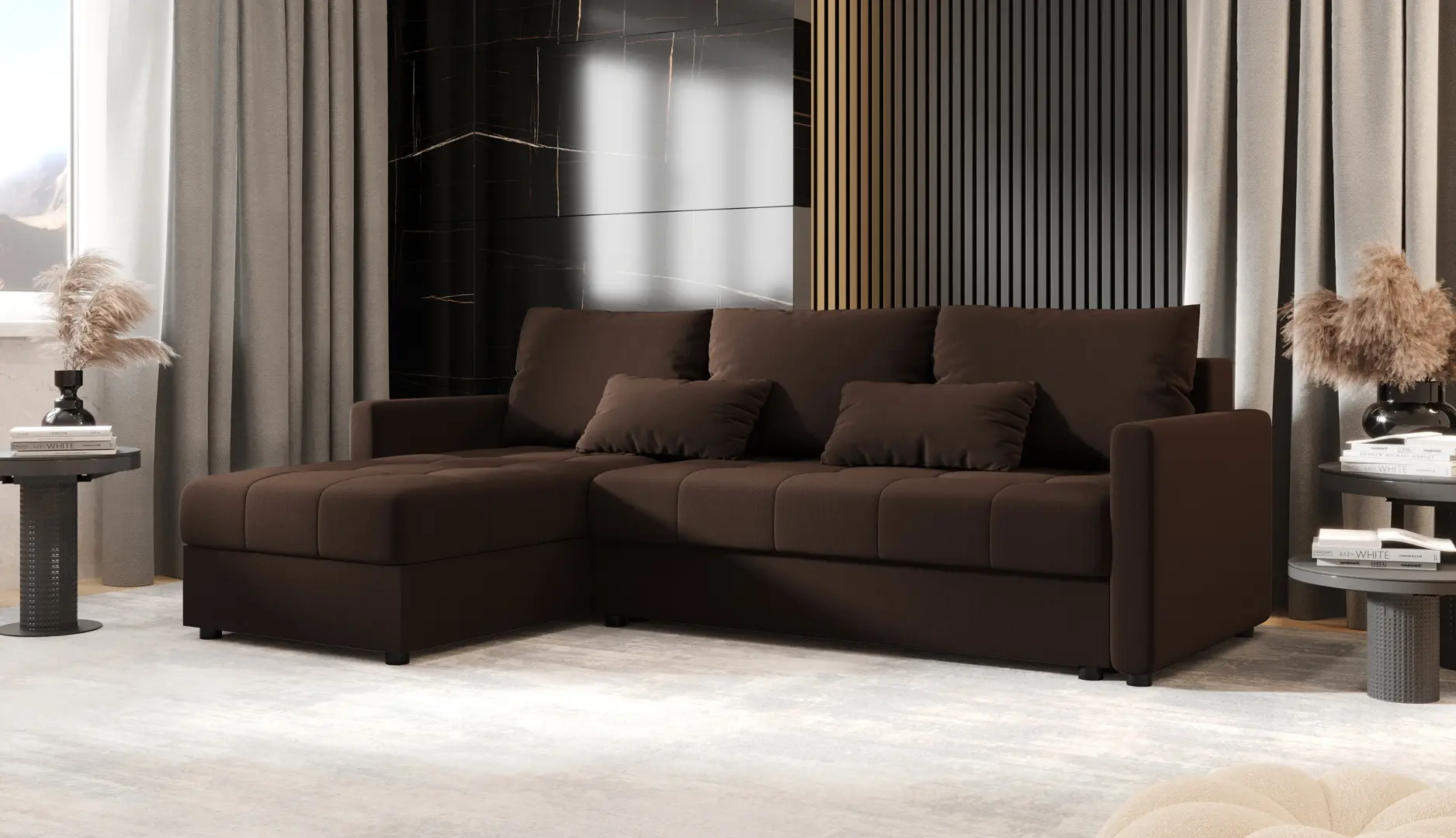 Canapea de colt Space Meble Mos L Bis Cosmic 800 (Brown)