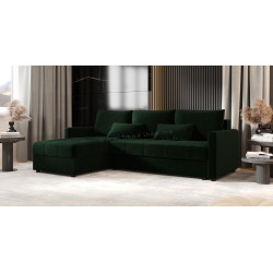 Canapea de colt Space Meble Mos L Bis Itaka 10 (Green Dark)