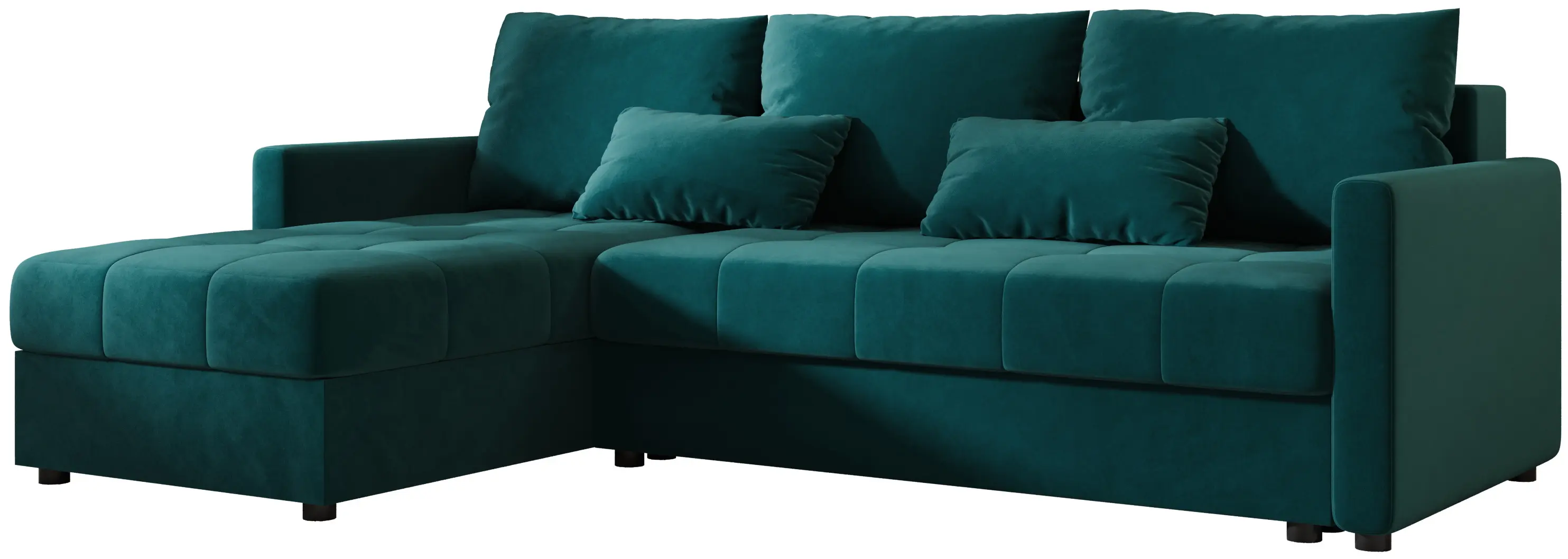 Canapea de colt Space Meble Mos L Bis Itaka 39 (Turquoise Dark)