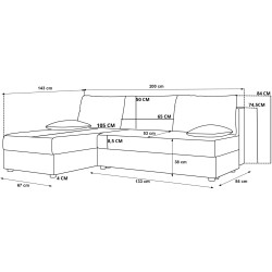 Canapea de colt Space Meble Mos L Cosmic 16 (Mint) Thumb