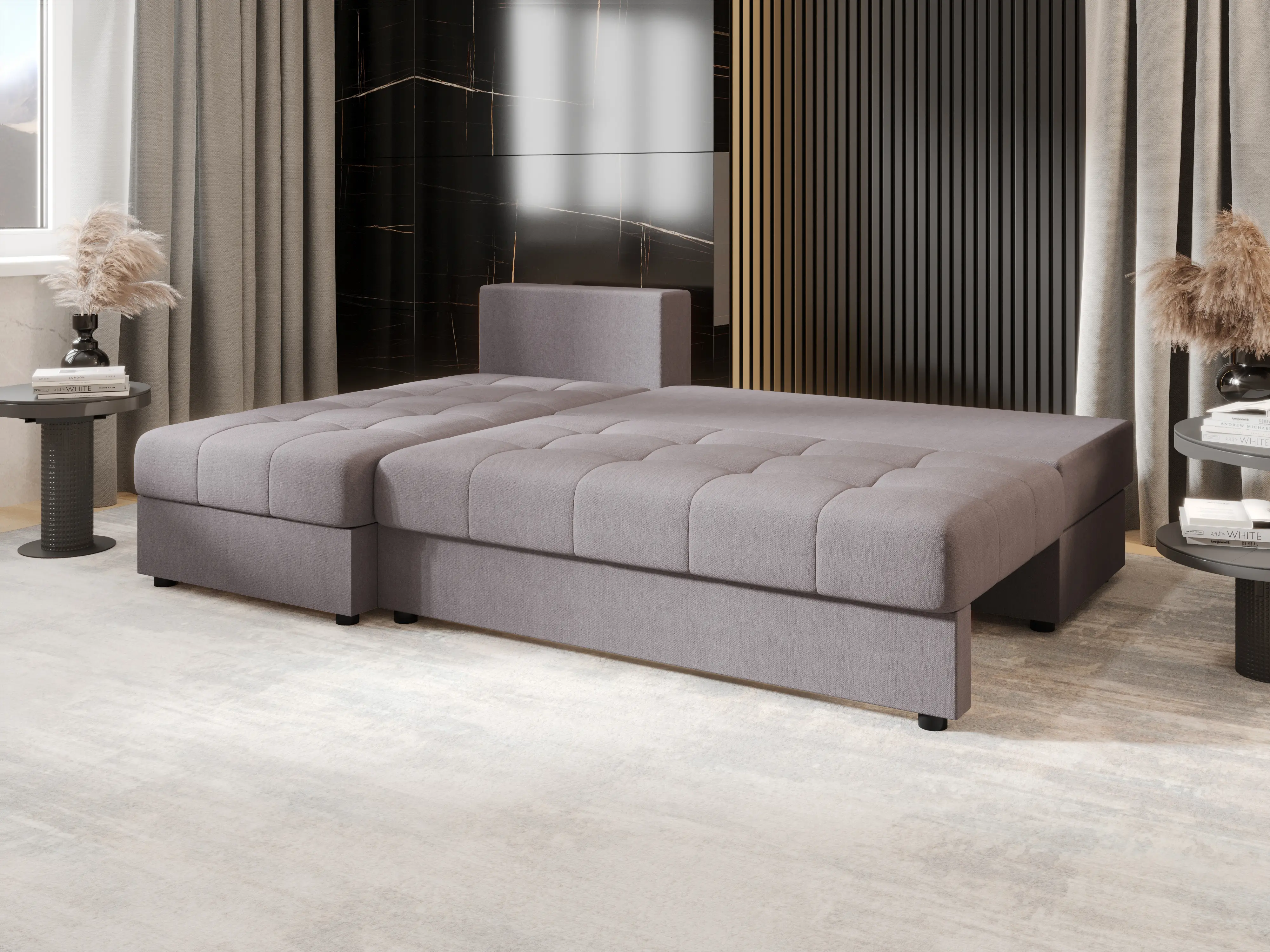 Canapea de colt Space Meble Mos L Cosmic 160 (Gray)