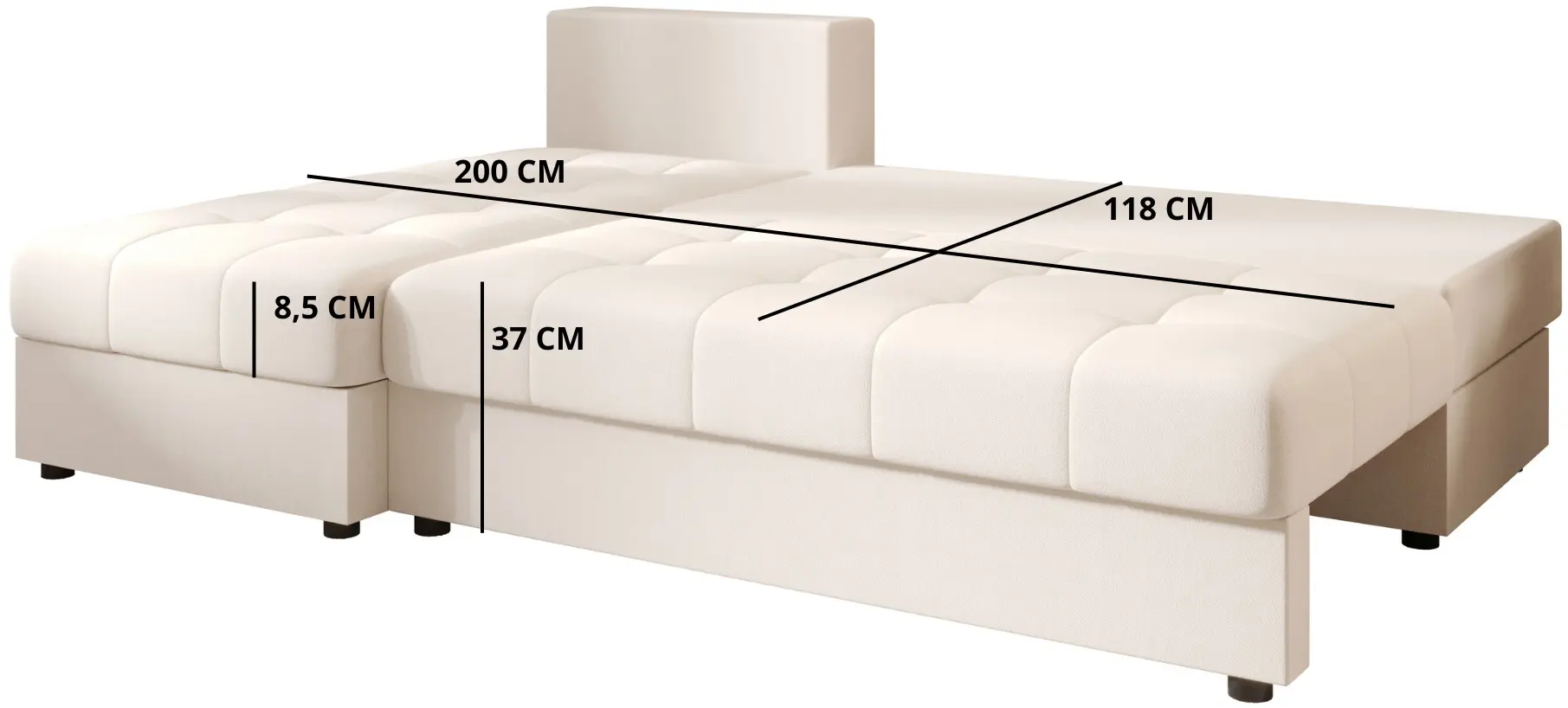 Canapea de colt Space Meble Mos L Cosmic 800 (Brown)