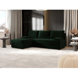 Canapea de colt Space Meble Mos L Itaka 10 (Green Dark)