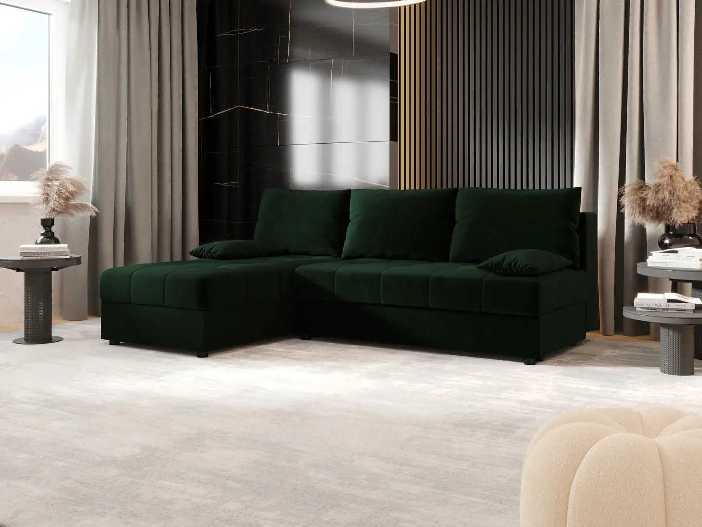 Диван угловой Space Meble Mos L Itaka 10 (Green Dark)