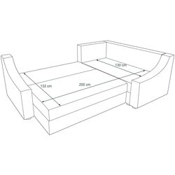 Canapea de colt Space Meble Ontario Plus Left Sawana 05/Sawana 21 (Gray Dark/Gray) Thumb