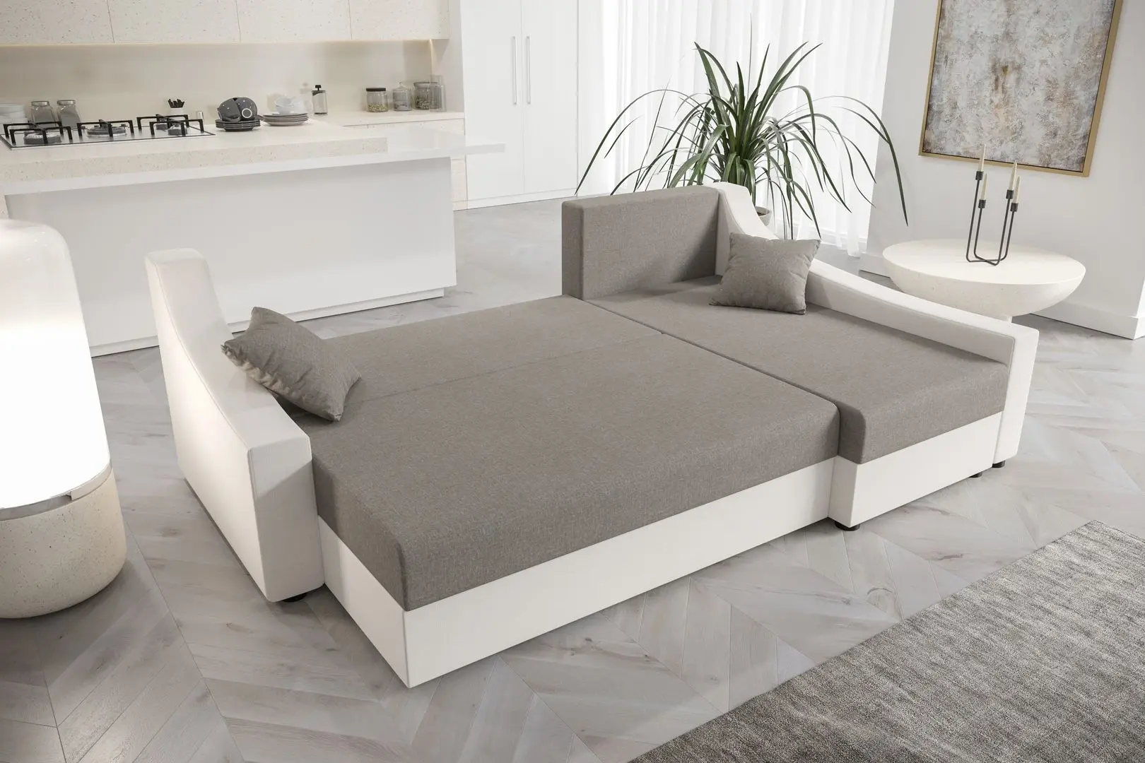 Canapea de colt Space Meble Ontario Right Sawana 21 (Gray) - 3