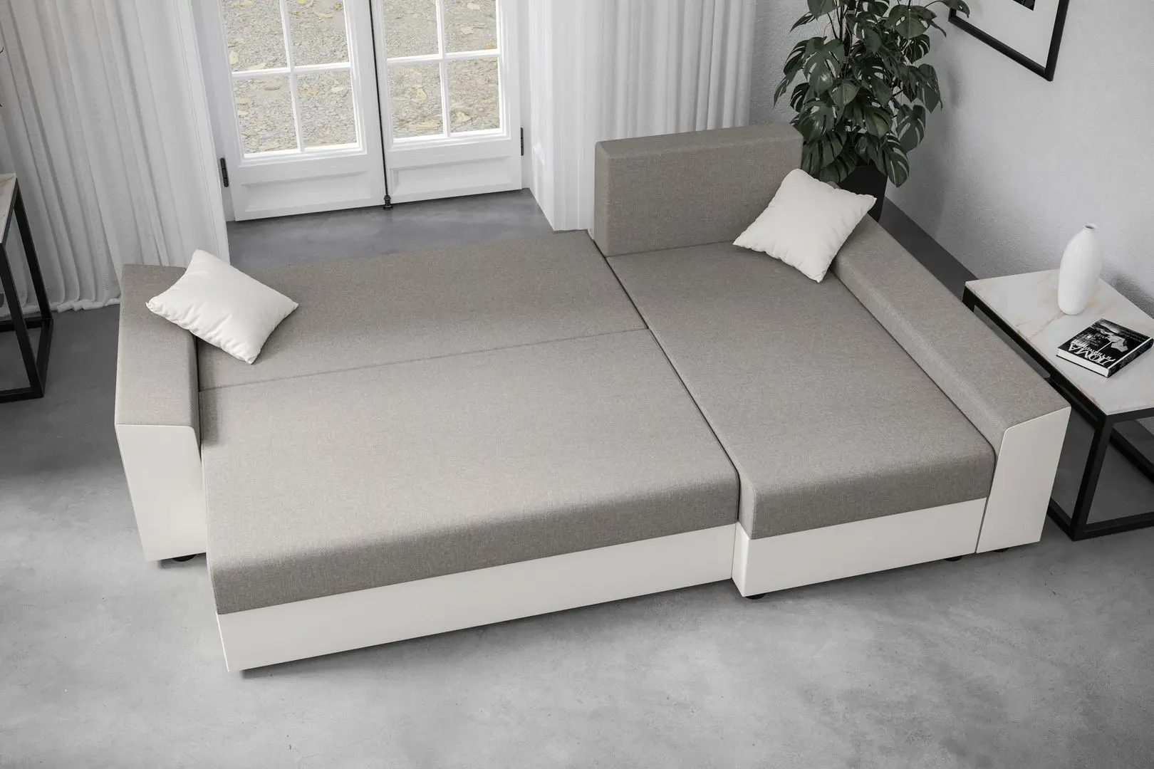 Диван угловой Space Meble Paul L Rainbow 20/Rainbow 05 (Brown/Brown Light)