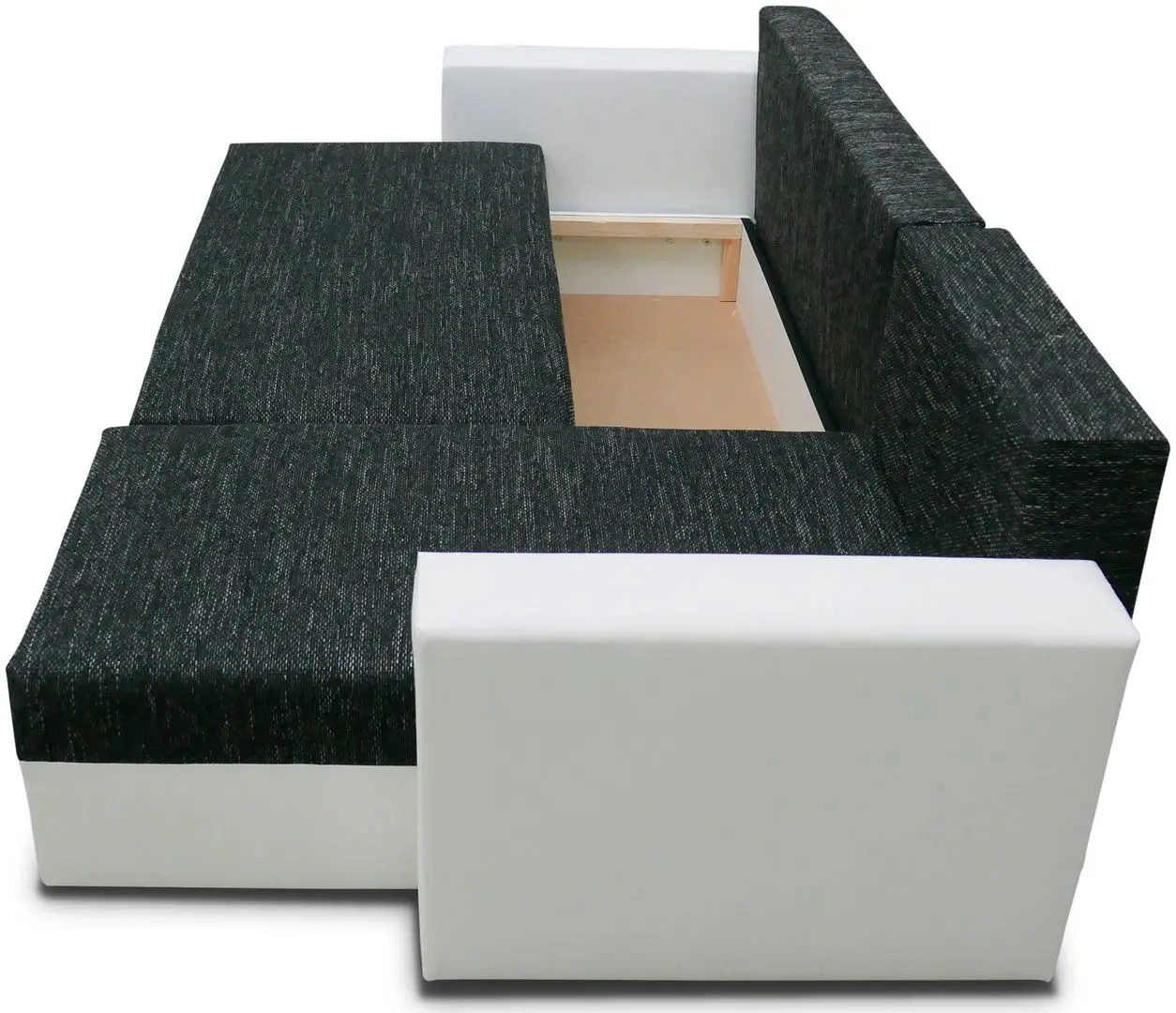 Canapea de colt Space Meble Praga Kornet 10/D511 (Black/White)