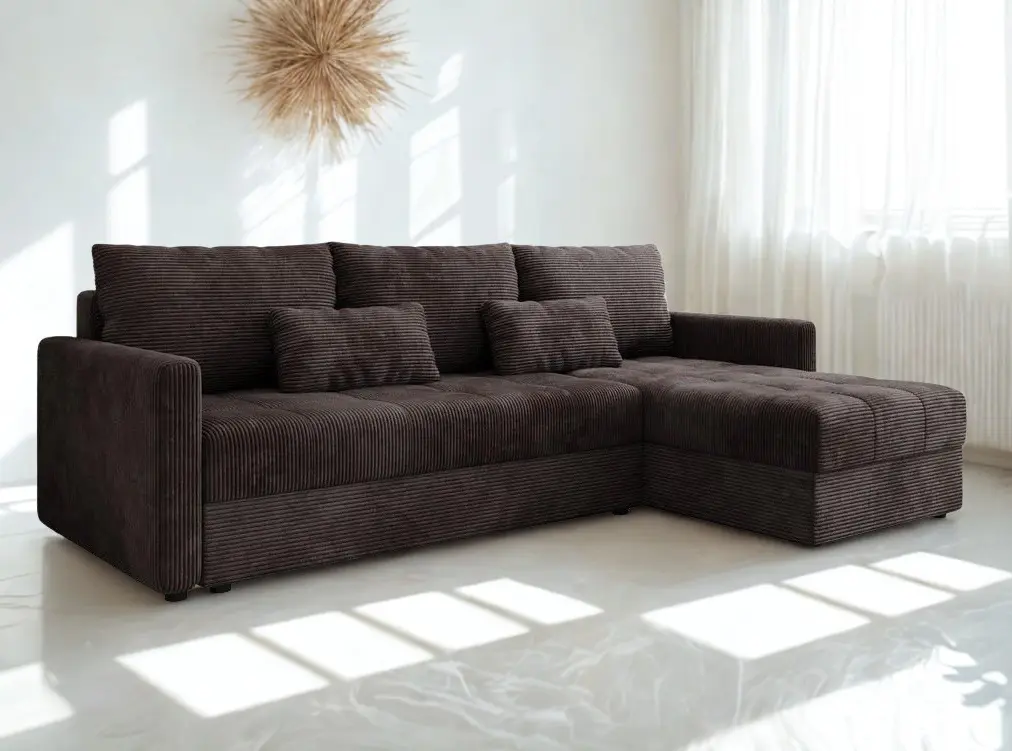Canapea de colt Space Meble Roma L Poso 06 (Dark Brown)
