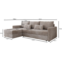 Canapea de colt Space Meble Roma L Poso 100 (Beige) Thumb