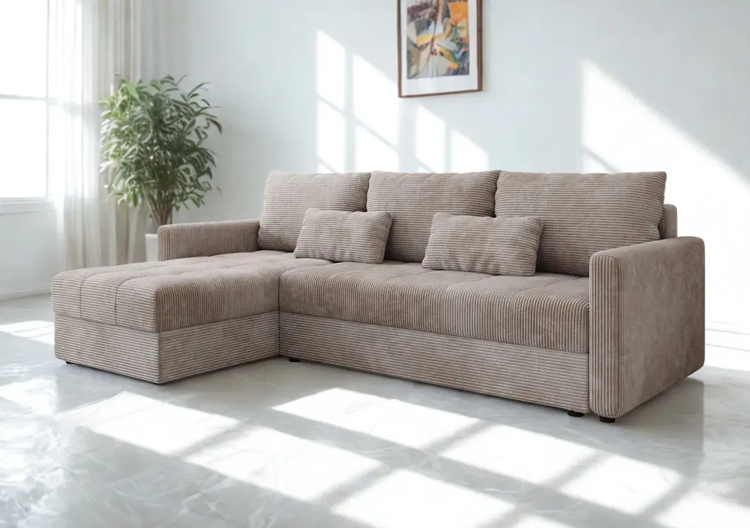 Canapea de colt Space Meble Roma L Poso 100 (Beige)