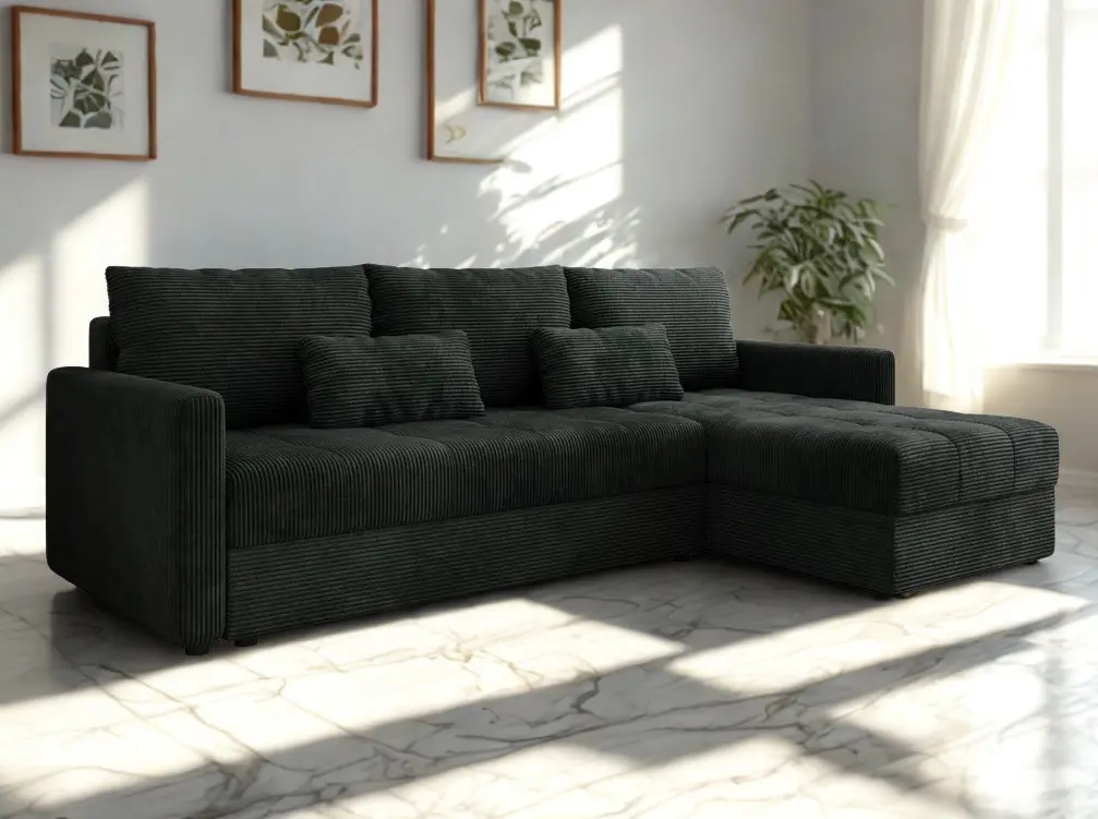 Canapea de colt Space Meble Roma L Poso 14 (Dark Green) - 4