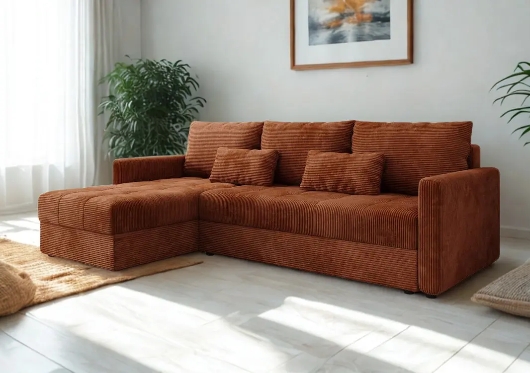 Canapea de colt Space Meble Roma L Poso 40 (Orange)