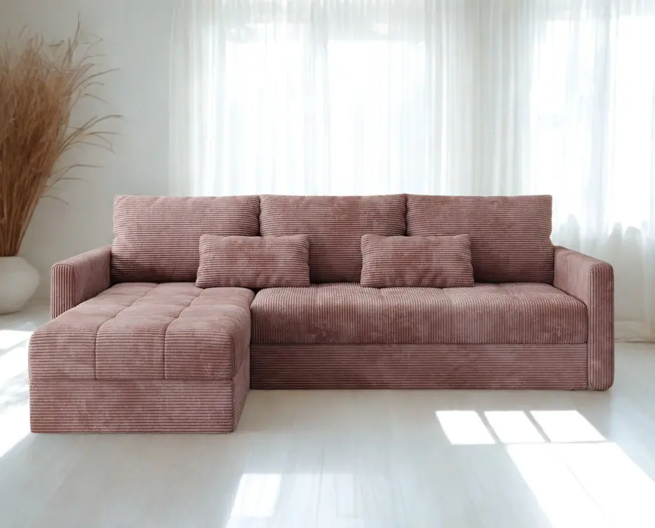 Canapea de colt Space Meble Roma L Poso 52 (Pink) - 5