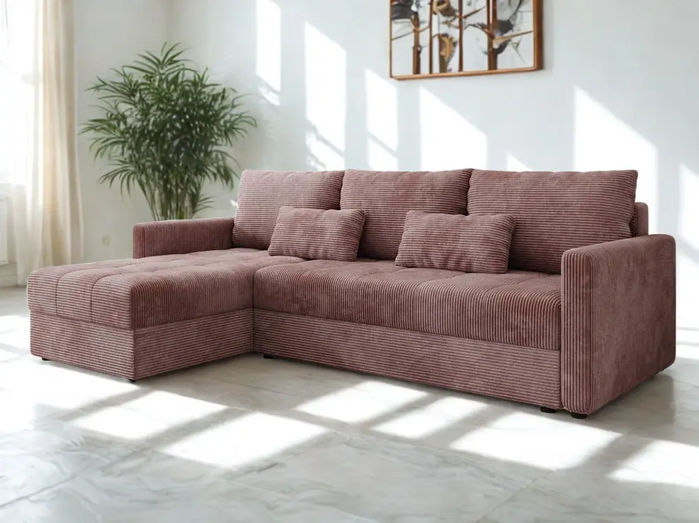 Canapea de colt Space Meble Roma L Poso 52 (Pink)