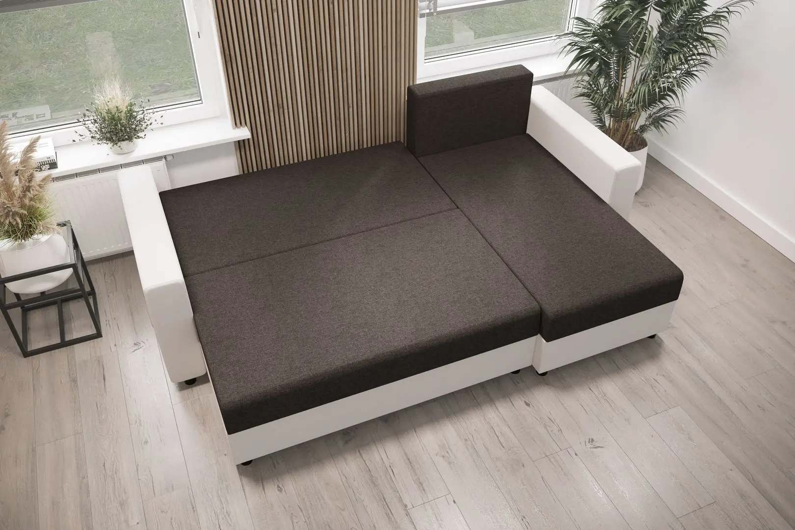 Диван угловой Space Meble Star Bis Sawana 14/D511 (Black/White) - 3