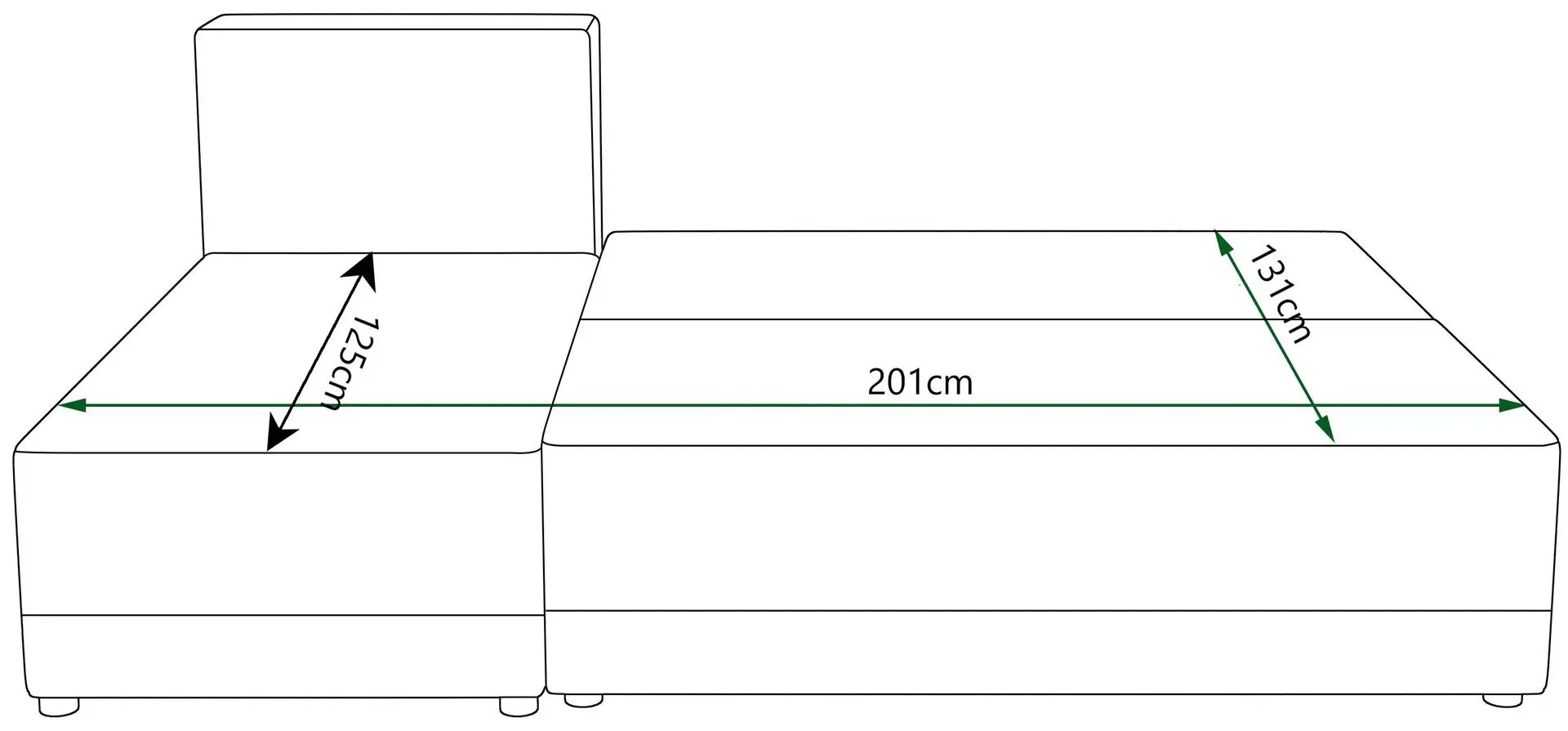 Диван угловой Space Meble Star L Rainbow 41/Rainbow 05 (Brown Dark/Brown Light) - 3