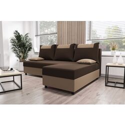 Диван угловой Space Meble Star L Rainbow 41/Rainbow 05 (Brown Dark/Brown Light)