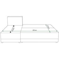 Диван угловой Space Meble Star L Sawana 05/Sawana 14 (Dark Gray/Black) Thumb