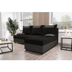 Диван угловой Space Meble Star L Sawana 14/Sawana 05 (Black/Dark Gray)