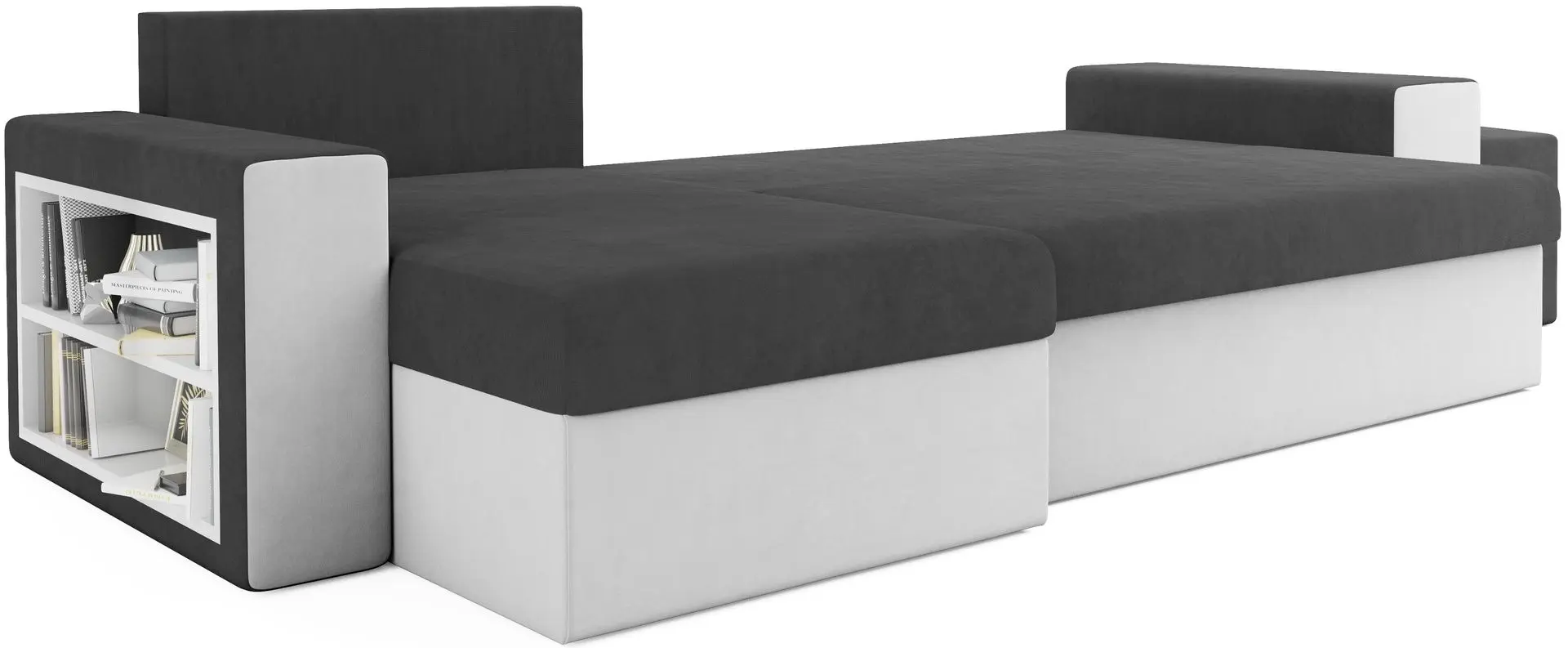 Диван угловой Space Meble Vegas Mikrofaza 27/Mikrofaza 31 (Gray/White)