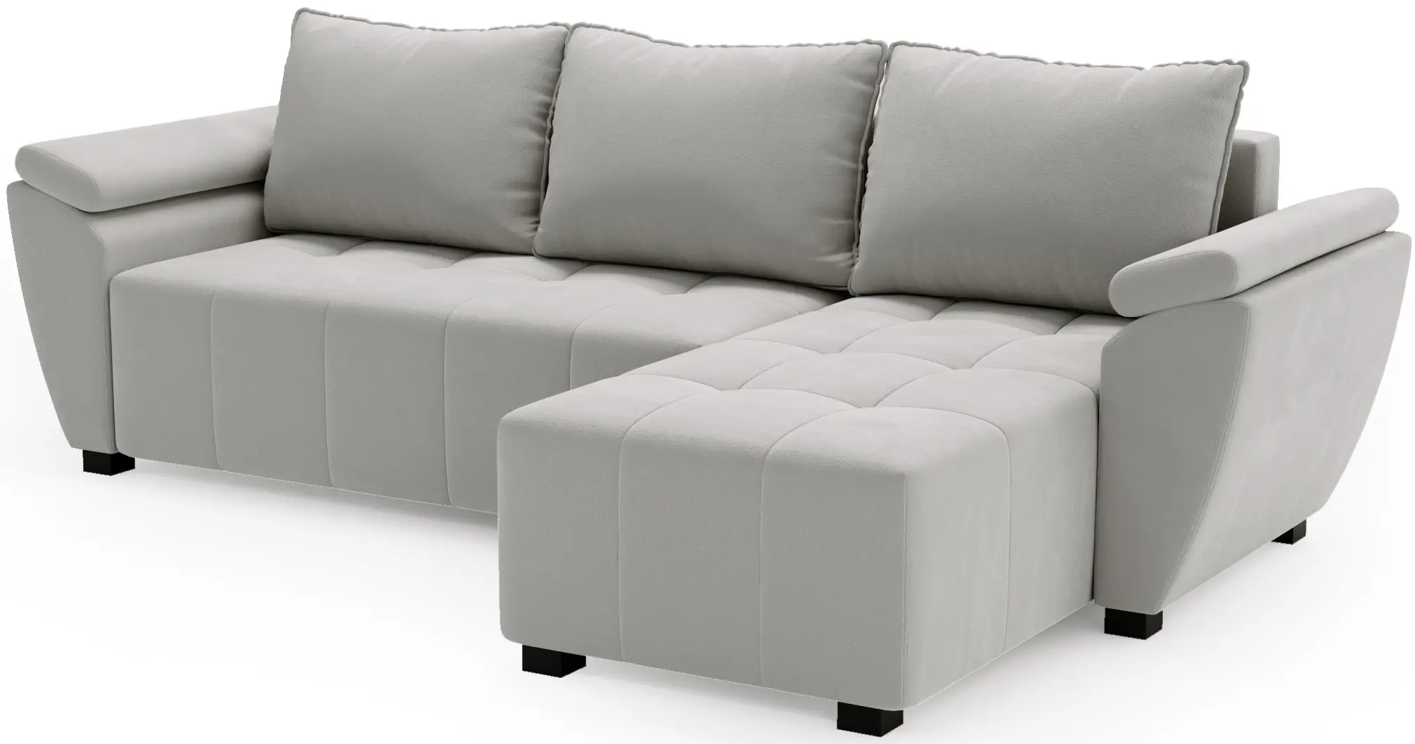 Canapea de colt Space Meble Zeus L Bis Monolith 84 (Gray Light)