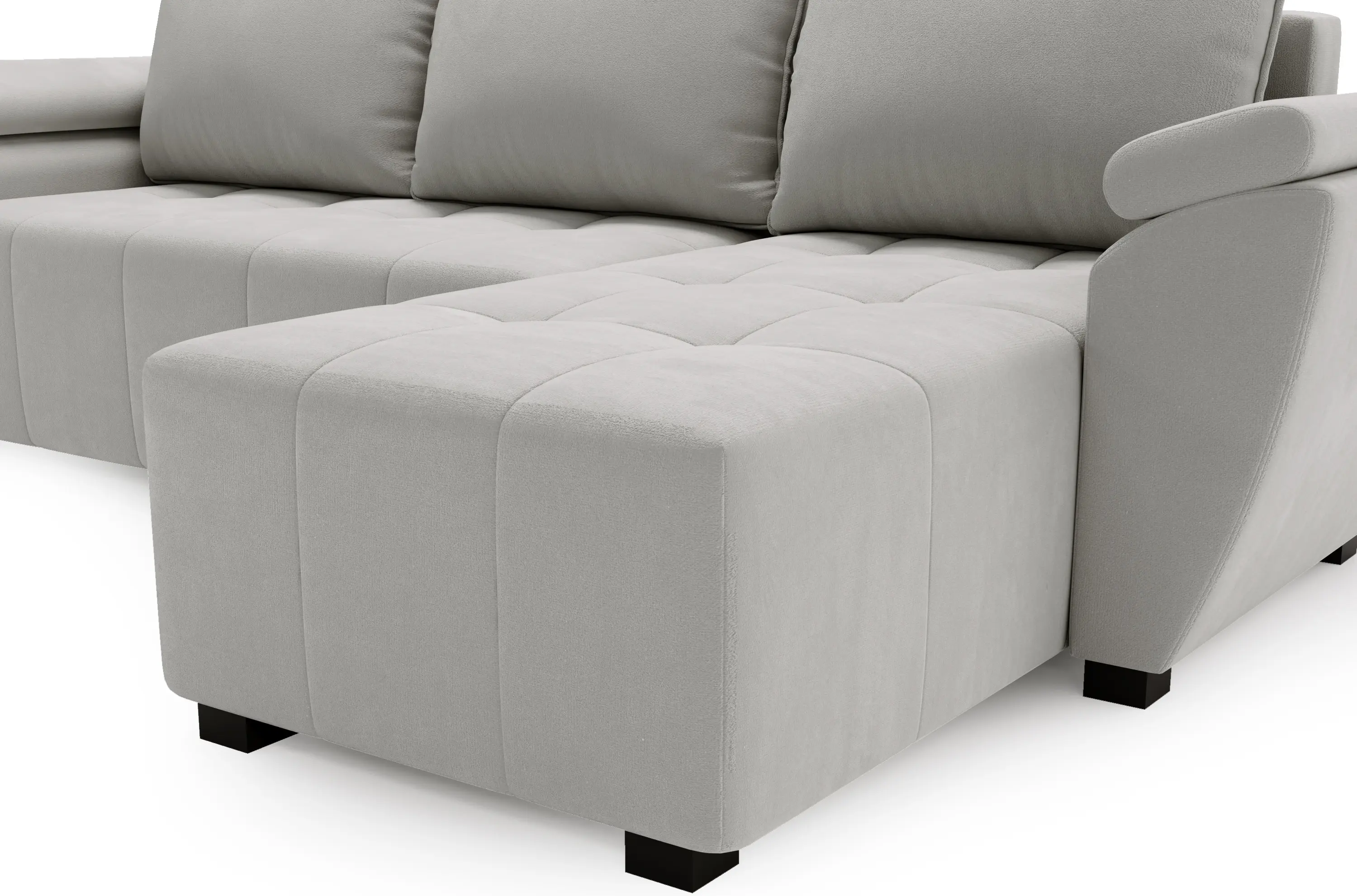 Canapea de colt Space Meble Zeus L Bis Monolith 84 (Gray Light)